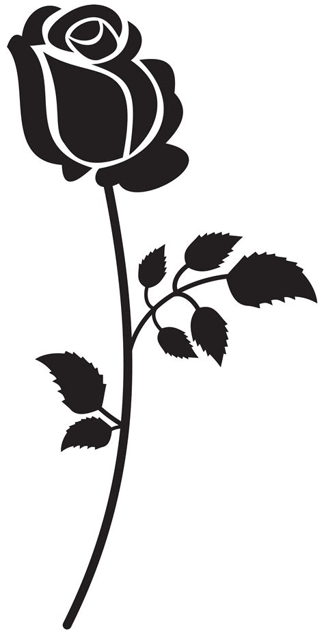 Silhouette Of Rose At Free For Personal Use