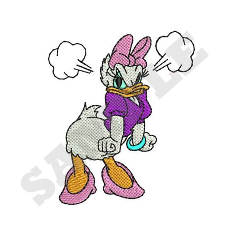 Angry Daisy Duck Machine Embroidery Design Etsy