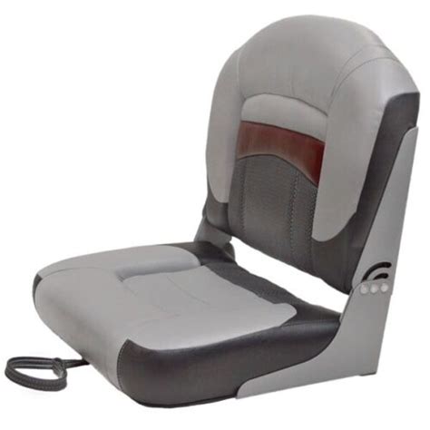 Tracker Folding Fishing Boat Seat 25 Inch Two Tone Gray Red