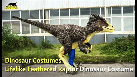 Dinosaur Costume Lifelike Feathered Raptor Dinosaur Costume Costumes