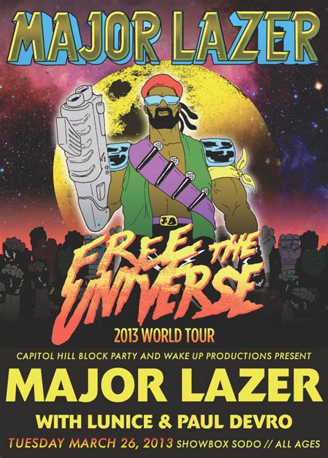 Major Lazer Poster Major Lazer Concert Posters Music Poster