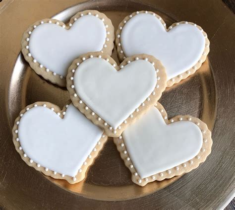 Wedding Heart Decorated Sugar Cookies Sugar Cookies Decorated