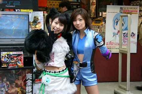 binchou tan character kazama asuka ling xiaoyu binchou tan namco tekken cosplay photo