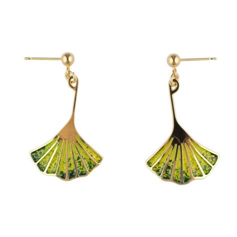 Gold Ginkgo Leaf Earrings National Gallery Of Art Shop