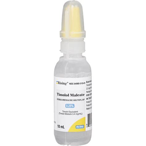 Timolol Maleate Generic Ophthalmic Solution 025 10 Ml