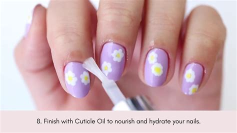 How To Easy Flower Nail Art Using A Bobby Pin Peacci Youtube