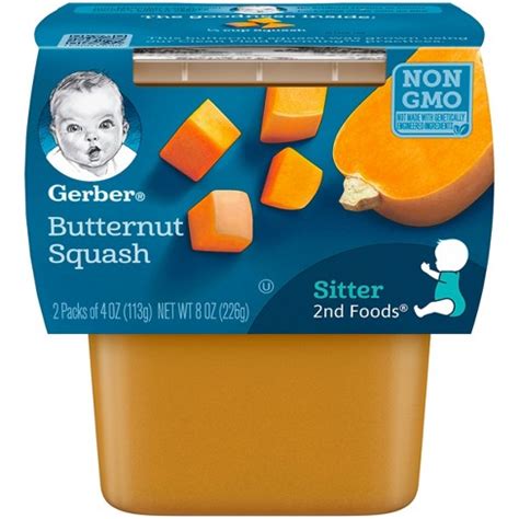 Filled with vitamin a and potassium, butternut squash is a nutritious addition to baby's diet. Gerber 2nd Foods Butternut Squash Baby Food - 4oz (2ct ...