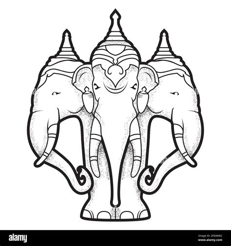 Indra Elephant Stock Vector Images Alamy