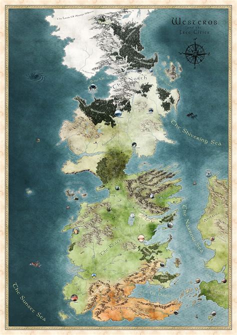 Game Of Thrones Map Current Political Map Of Westeros Isbagus
