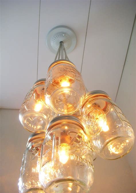 How To Upcycle Mason Jars Into A Chandelier