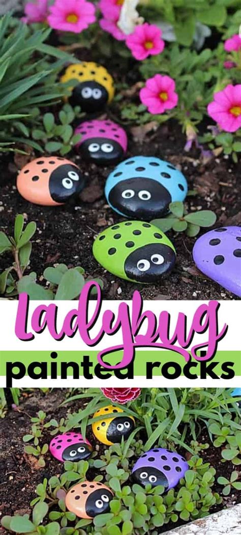 We Love Painting On Rocks And Our Colorful Ladybug Rocks