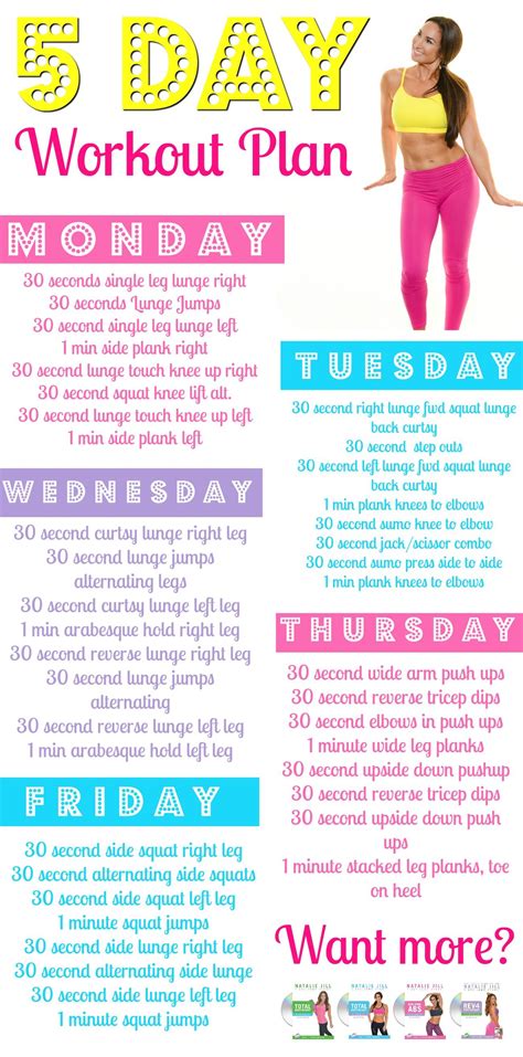 Get Fit From Home 5 Day Workout Plan 5 Day Workouts Workout Plan