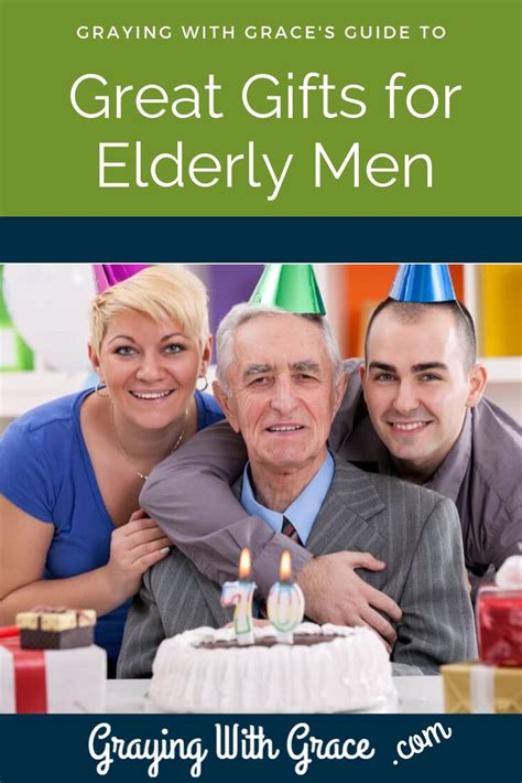 An Older Man And Two Women With A Birthday Cake In Front Of Them That