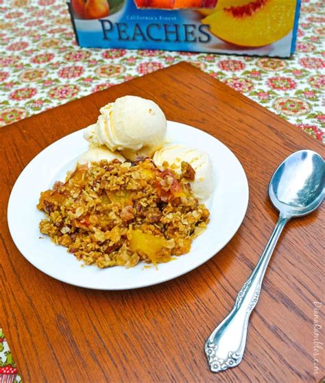 Best Peach Crisp Recipe Made With Instant Oatmeal