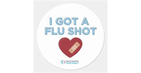 I Got A Flu Shot Classic Round Sticker Zazzle