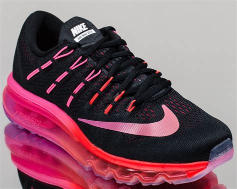 Nike Wmns Air Max 2016 Womens Running Run Sneakers New Black Noble Red