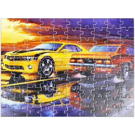Ingooood Plastic Jigsaw Puzzle 100 Pieces For Kids Muscle Car