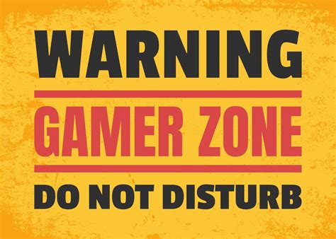 Warning Gamer Zone Sign Poster By Steven Displate