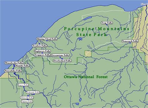 Porcupine Mountain State Park Map