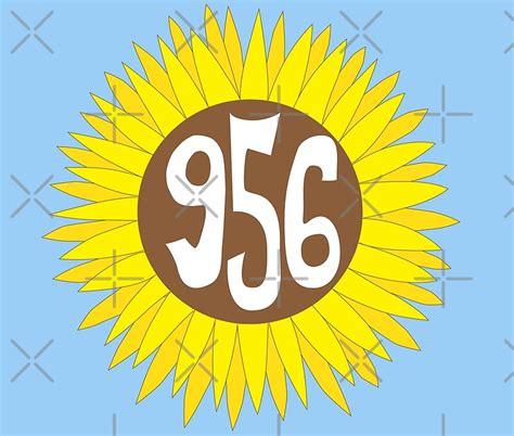 Hand Drawn Texas Sunflower 956 Area Code By Itsrturn Redbubble