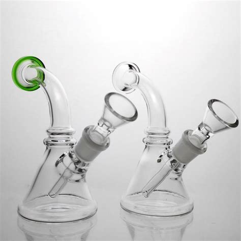 Mini Pyrex Glass Water Pipes Bongs With 14mm Joint Beaker Bong Clear Type