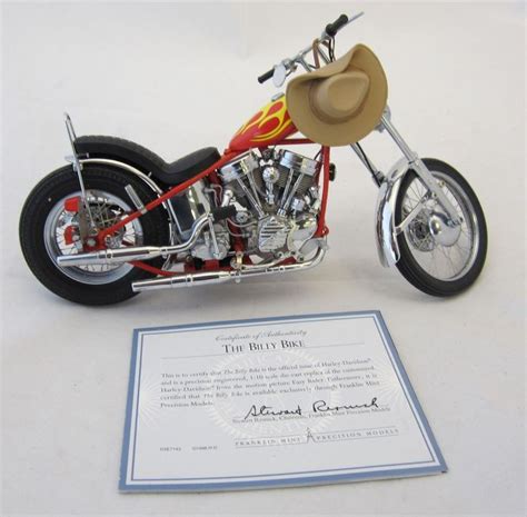 Franklin Mint Diecast 110 Scale Model Harley Motorcycle Easy Rider