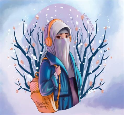 Kartun Wanita Muslimah Berkacamata Gambar Kartun Muslimah Cantik