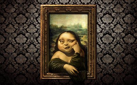 Download Bored Mona Lisa Art Wallpaper Wallpapers Com
