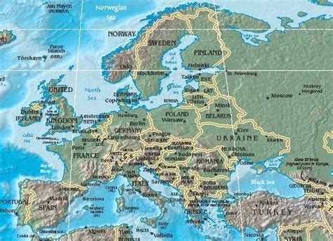 Money Map Of Europe Geography