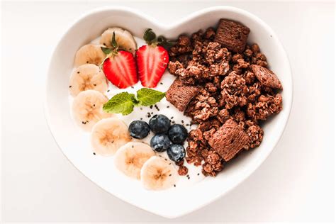 Fresh And Healthy Breakfast In Heart Shaped Bowl Free Stock Photo Picjumbo