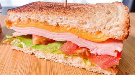 Ham And Cheese Sandwich With Lettuce And Tomato Youtube