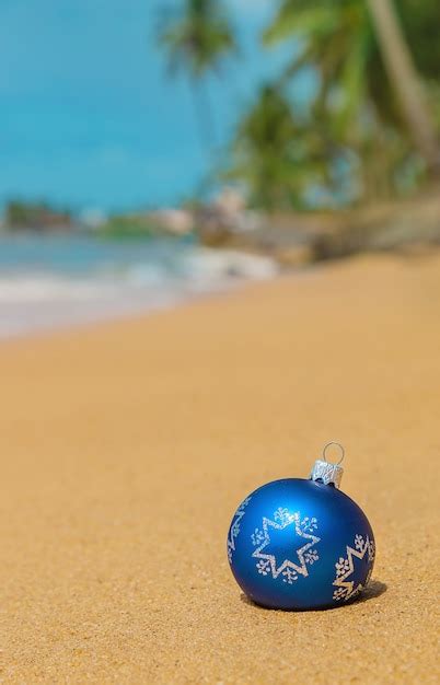 Premium Photo Christmas Decorations On The Beach