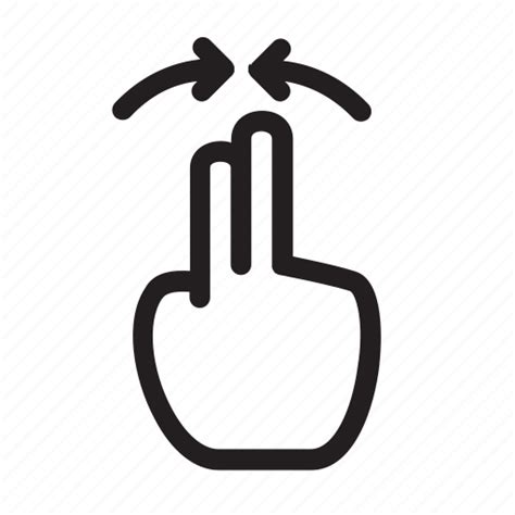 Finger Gestures In Pinch Touch Two Zoom Icon
