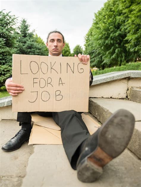 Unemployed Man Stock Image Image Of Hope Desperation 55347165