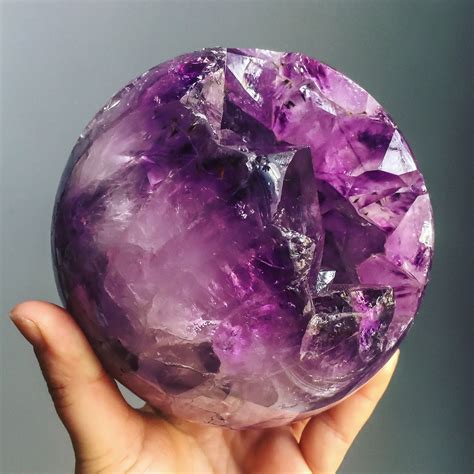Amethyst Sphere Able Ground Amethyst Crystals Gemstones A