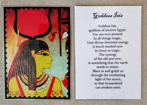 goddess isis card goddess card egyptian goddess goddess of etsy