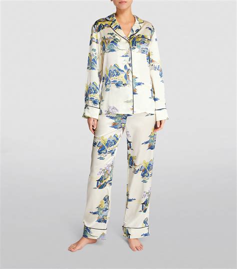Womens Olivia Von Halle Multi Silk Lila Pyjama Set Harrods