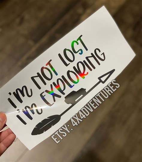 Im Not Lost Im Expoloring Decal Adventure Awaits Decal Etsy Jeep