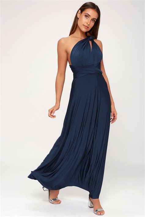 Convertible Dress Maxi Navy Blue Dress Infinity Dress Lulus