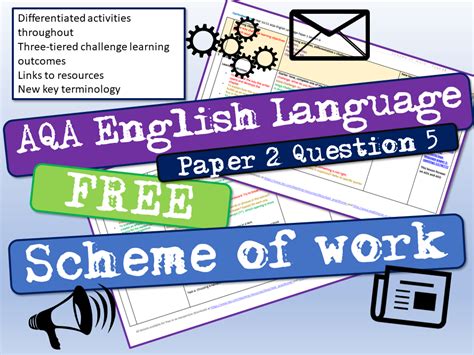 English language paper 1 question 5: AQA English Language Paper 2 Question 5 Scheme of Work ...