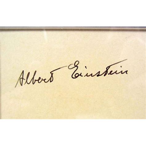 Albert Einstein Cut Signature W Picture Framed W Coa