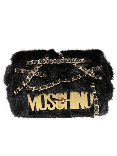 Moschino Faux Fur Crossbody Bag In Black Modesens Bags Crossbody