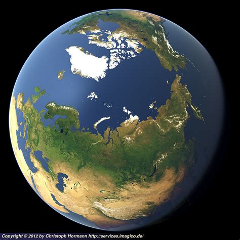 Whole Earth View Focusing On Siberia And The North Pole Imagicode