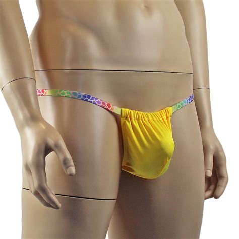 Mens Colourful Adjustable Ball Bag Pouch G String Underwear Etsy