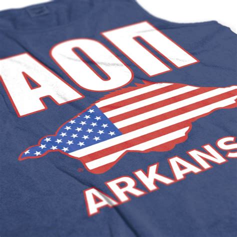 Alpha Omicron Pi Arkansas Aopi American Flags Sorority Tank