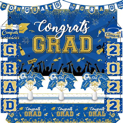 Buy Graduation Party Decorations Banner Backdrop Kit Class Of 2022
