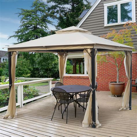 Asteroutdoor 10x10 Outdoor Gazebo For Patios Canopy For Shade And Rain