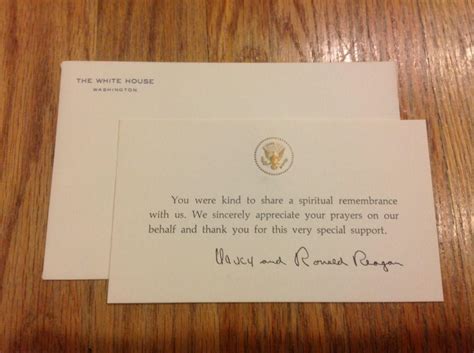 1980s President Ronald Reagan Spiritual Remembrance Card Presidential