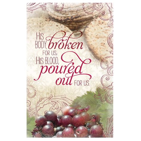 His Body Broken For Us Communion Bulletins 100 Count