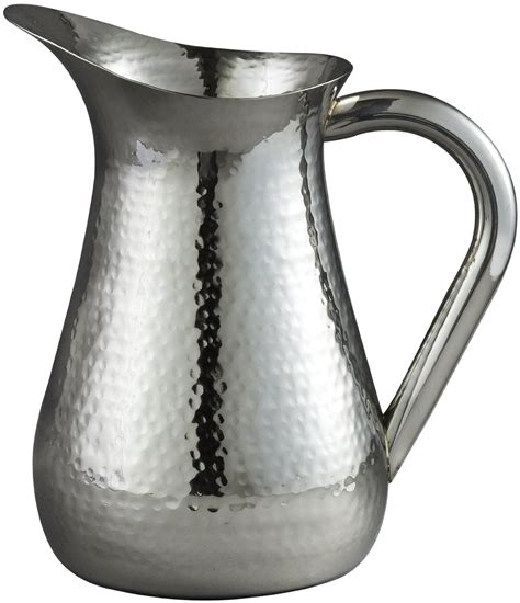 Hammered Stainless Steel Pitcher 48 Oz Pitcher Water